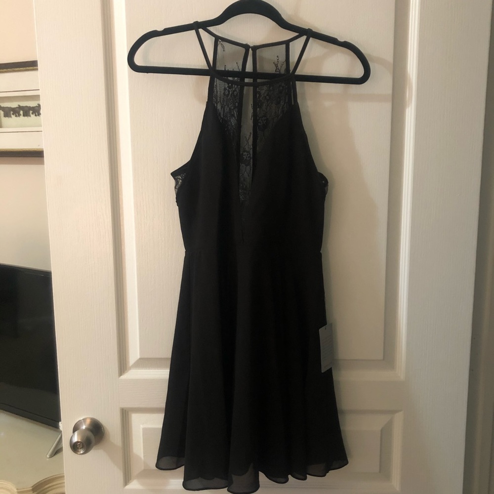 Little black dress with lace